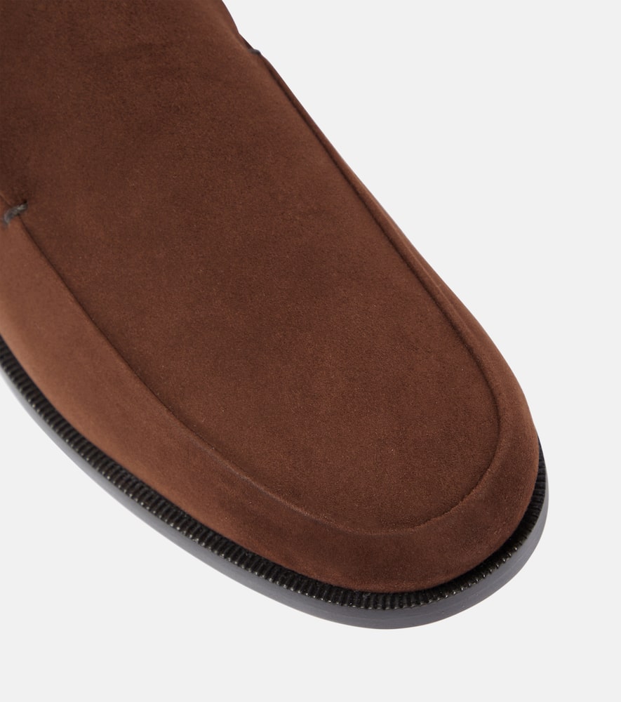 Khaite Alessio suede loafers