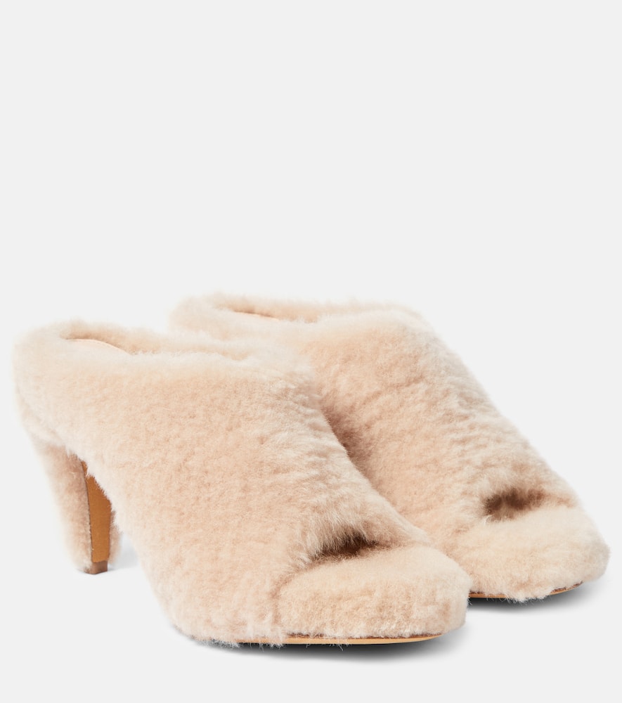 Khaite Marion shearling mules