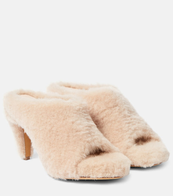 Khaite Marion shearling mules