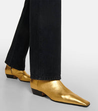 Khaite Marfa metallic leather ankle boots