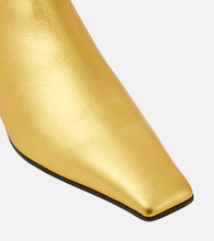 Khaite Marfa metallic leather ankle boots