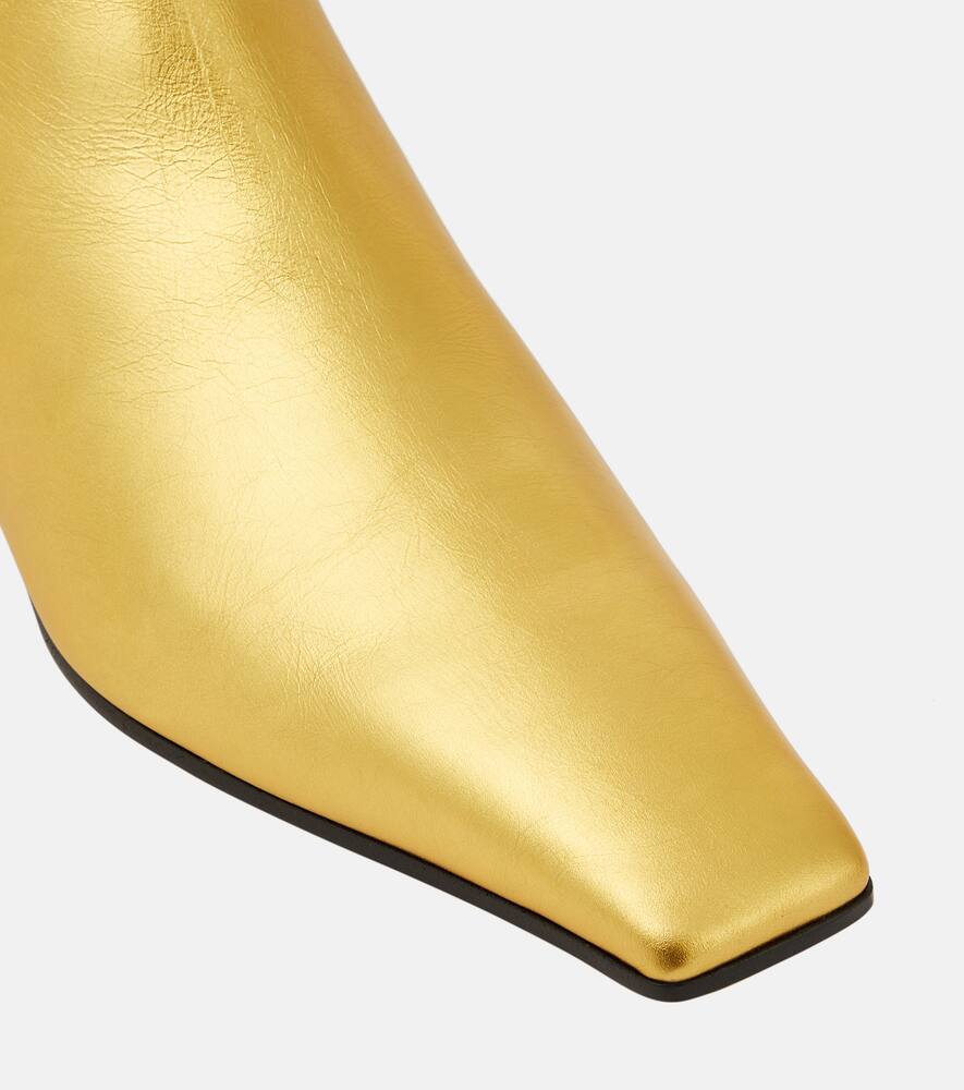 Khaite Marfa metallic leather ankle boots