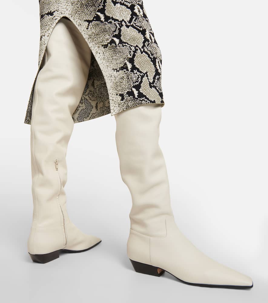 Khaite Marfa leather over-the-knee boots