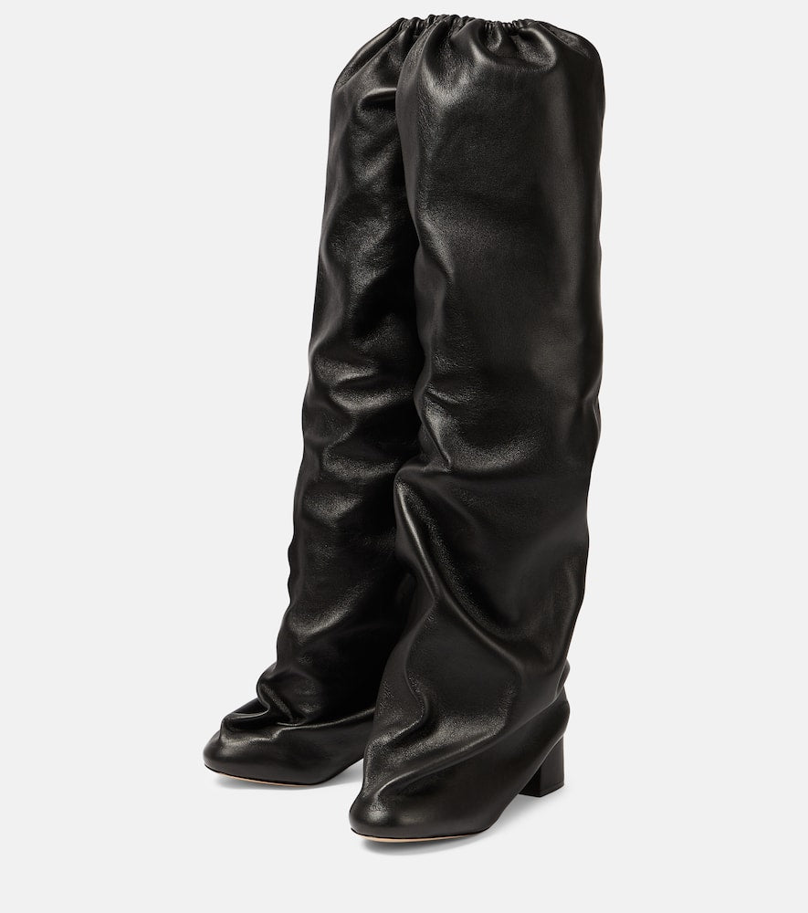 Khaite Bowe leather over-the-knee boots