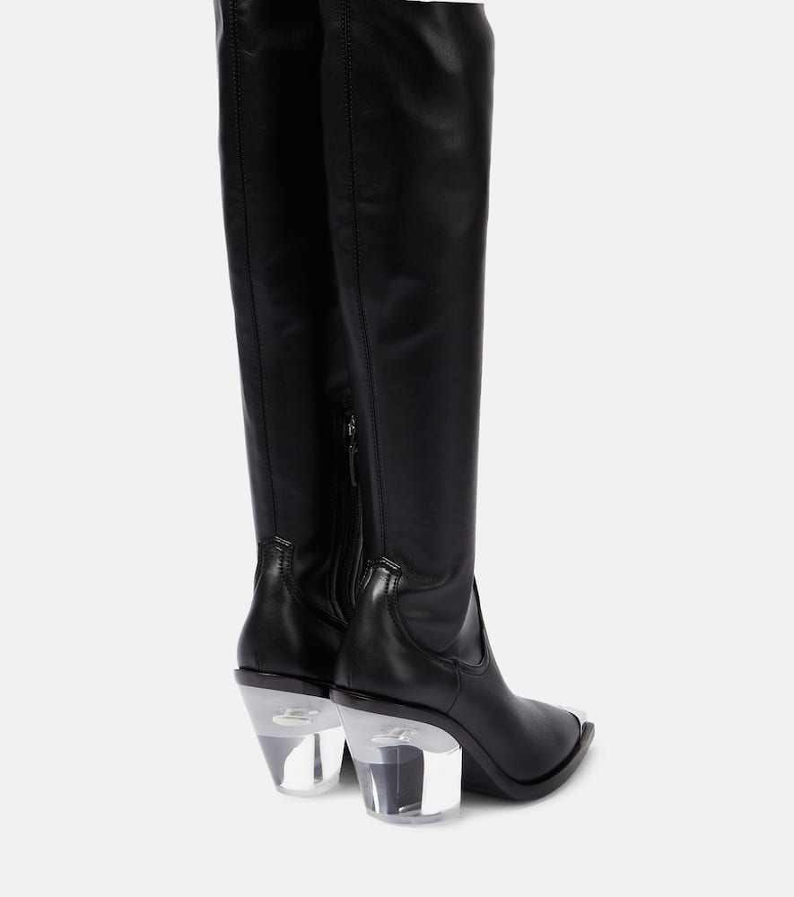 David Koma Logo over-the-knee boots