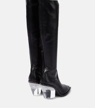 David Koma Faux leather over-the-knee boots