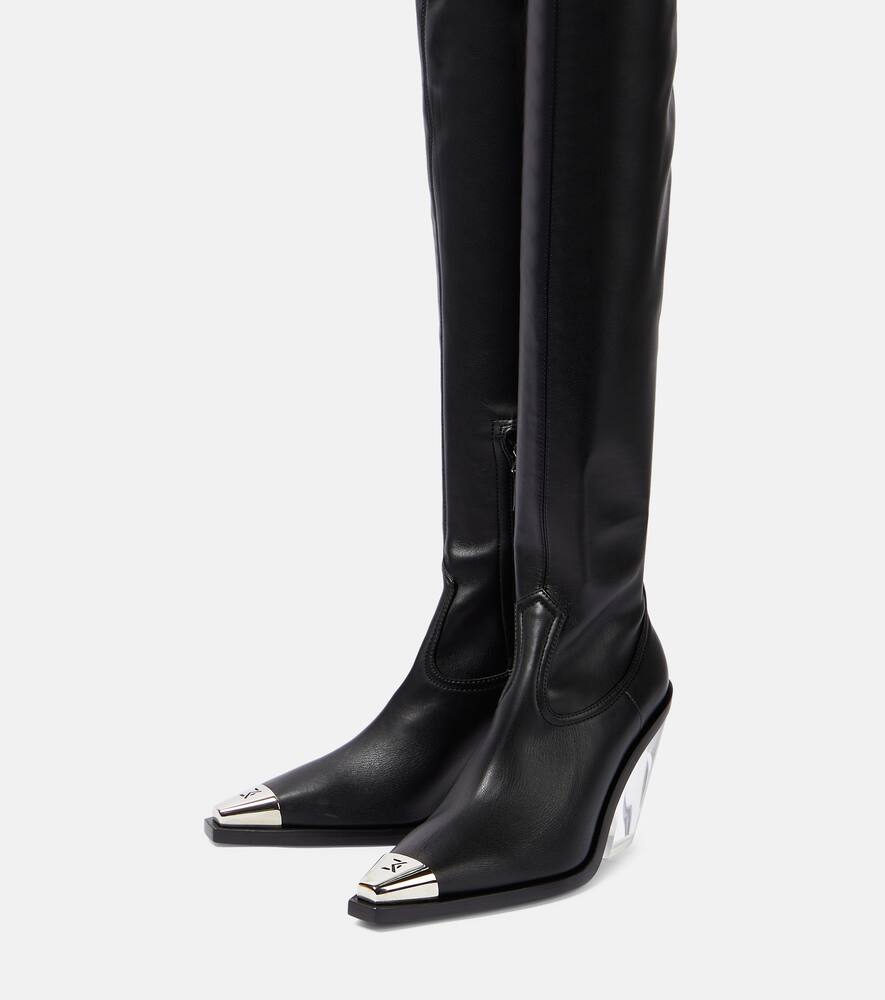 David Koma Logo over-the-knee boots