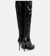 David Koma Patent over-the-knee boots