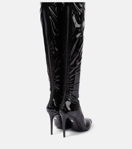 David Koma Patent over-the-knee boots