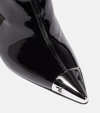 David Koma Patent over-the-knee boots