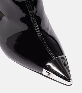 David Koma Patent over-the-knee boots