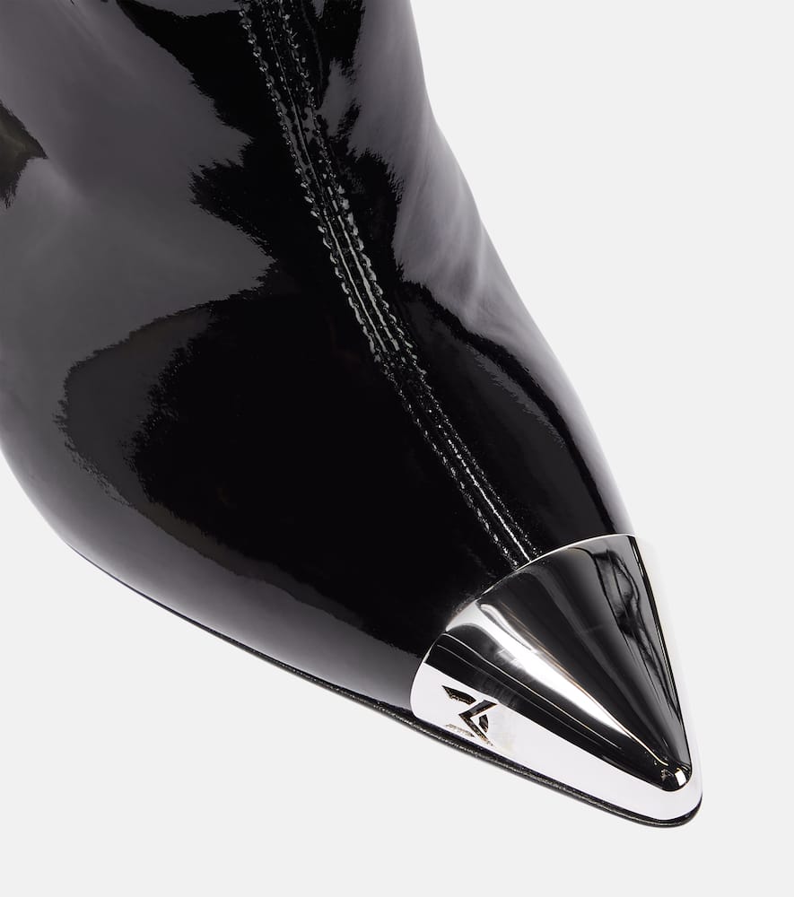 David Koma Patent over-the-knee boots