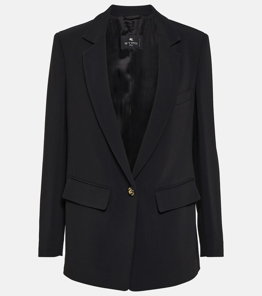 Etro Single-breasted cady blazer - Etro 单排扣绉纱西装外套