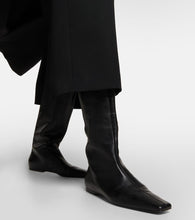 The Row Bette leather knee-high boots