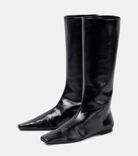 The Row Bette leather knee-high boots