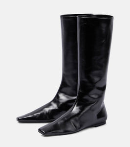 The Row Bette leather knee-high boots