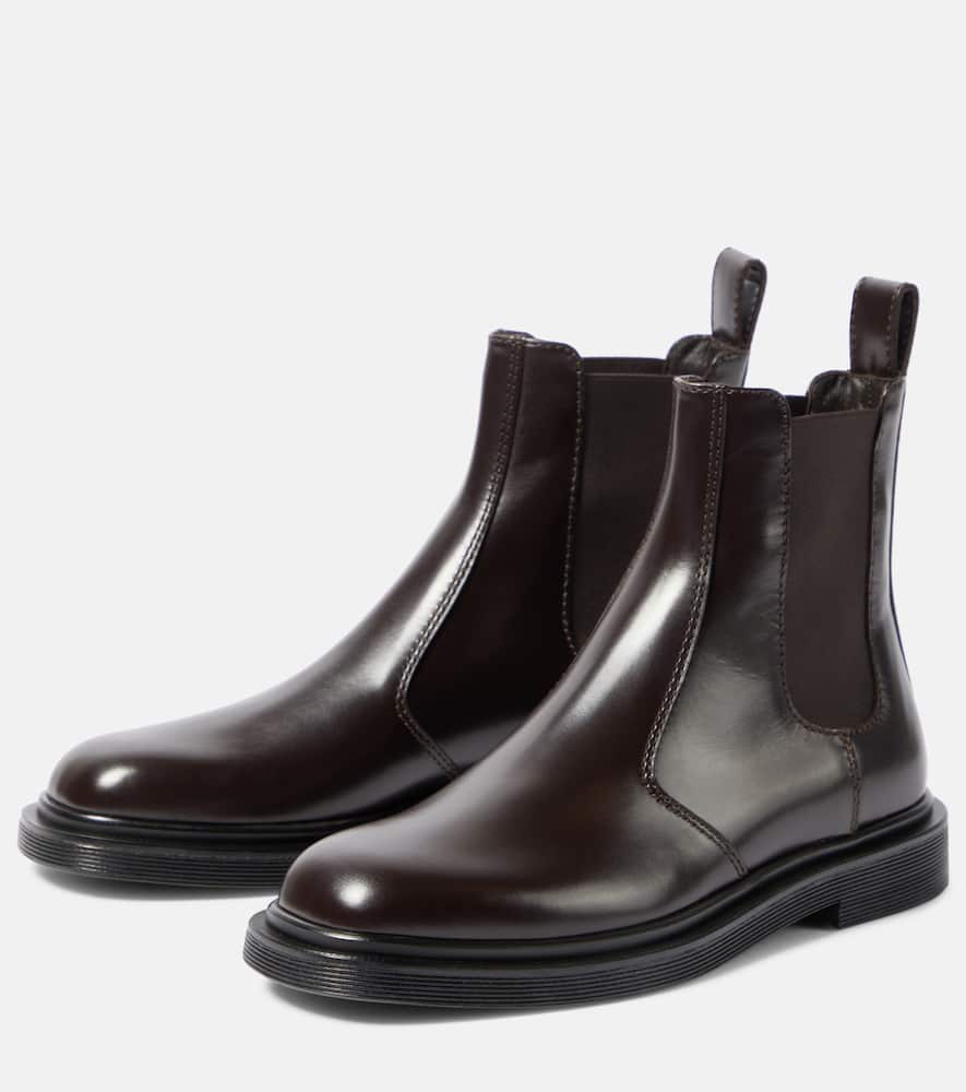 The Row Elastic Ranger leather ankle boots
