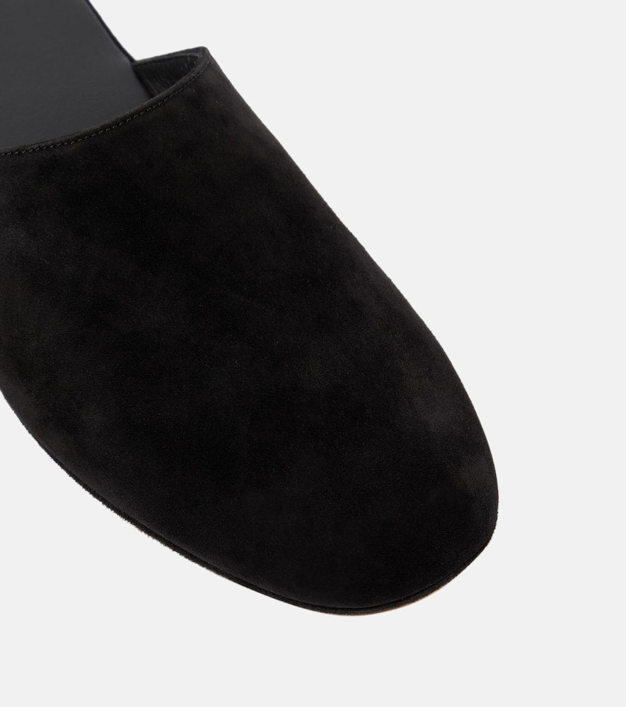 The Row Franco suede slides