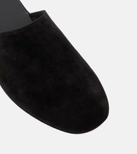 The Row Franco suede slides