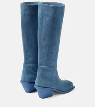Gia Borghini Blondine denim knee-high boots