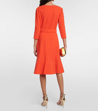 Oscar de la Renta Embellished wool-blend midi dress