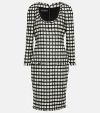 Oscar de la Renta Wool-blend tweed midi dress