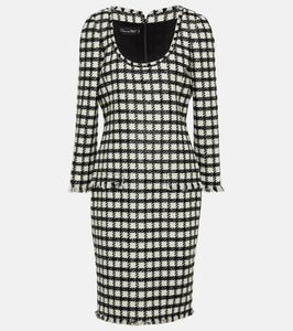 Oscar de la Renta Wool-blend tweed midi dress