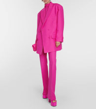 Valentino Double-breasted wool and silk blazer