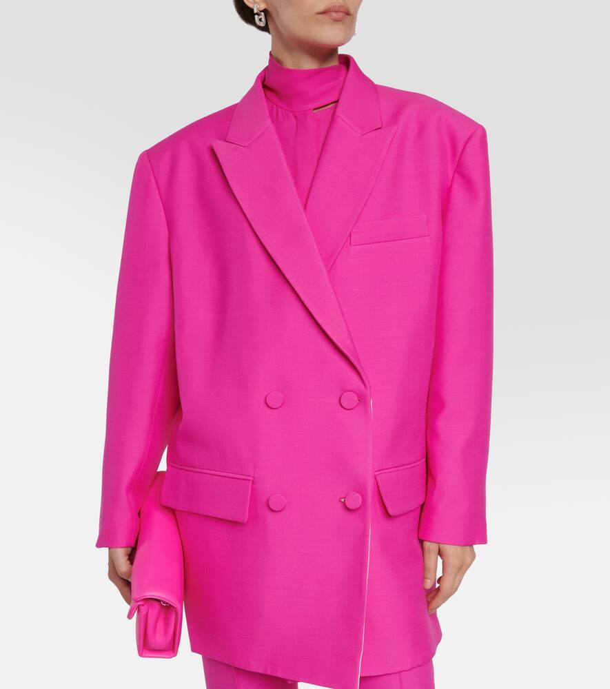 Valentino Double-breasted wool and silk blazer