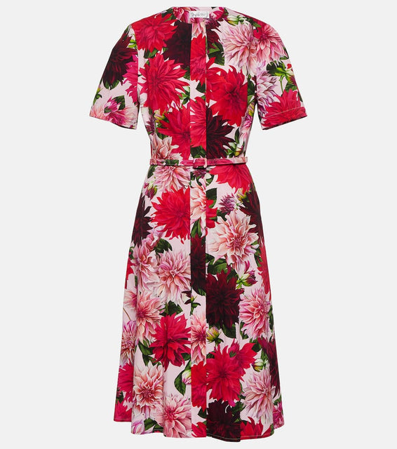 Oscar de la Renta Cotton-blend poplin midi dress