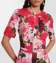 Oscar de la Renta Cotton-blend poplin midi dress