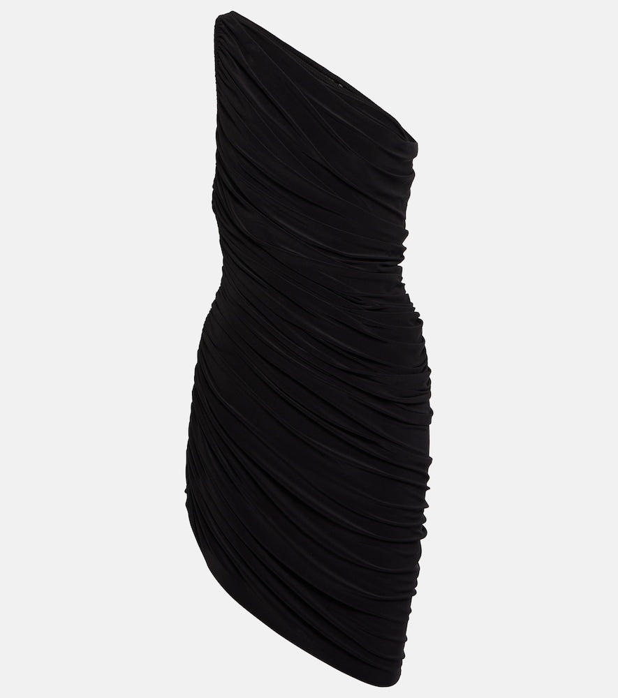 Norma Kamali Diana asymmetrical ruched minidress. Norma Kamali Diana 不对称褶饰迷你连衣裙