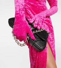 Vetements Diva gloves velvet maxi dress