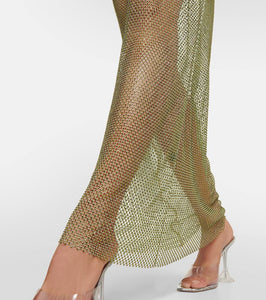 Galvan Gloria crystal-embellished maxi dress