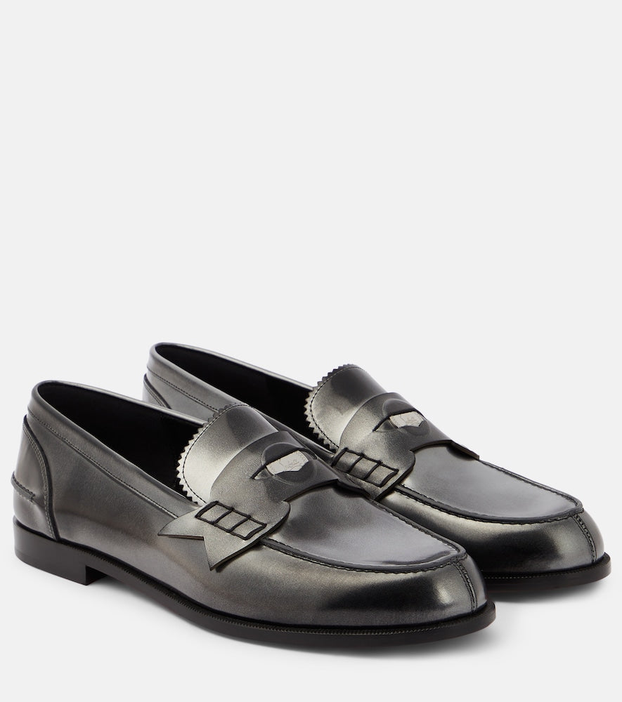 Christian Louboutin Penny leather loafers - 克里斯提·鲁布托 Penny 皮革乐福鞋