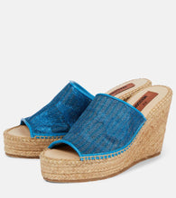 Missoni Mare Jacquard wedge mules