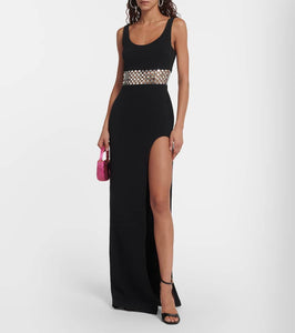 David Koma Embellished cady gown
