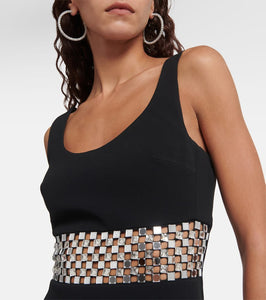 David Koma Embellished cady gown
