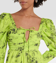 Ganni Printed cotton minidress