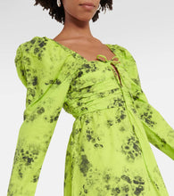 Ganni Printed cotton minidress