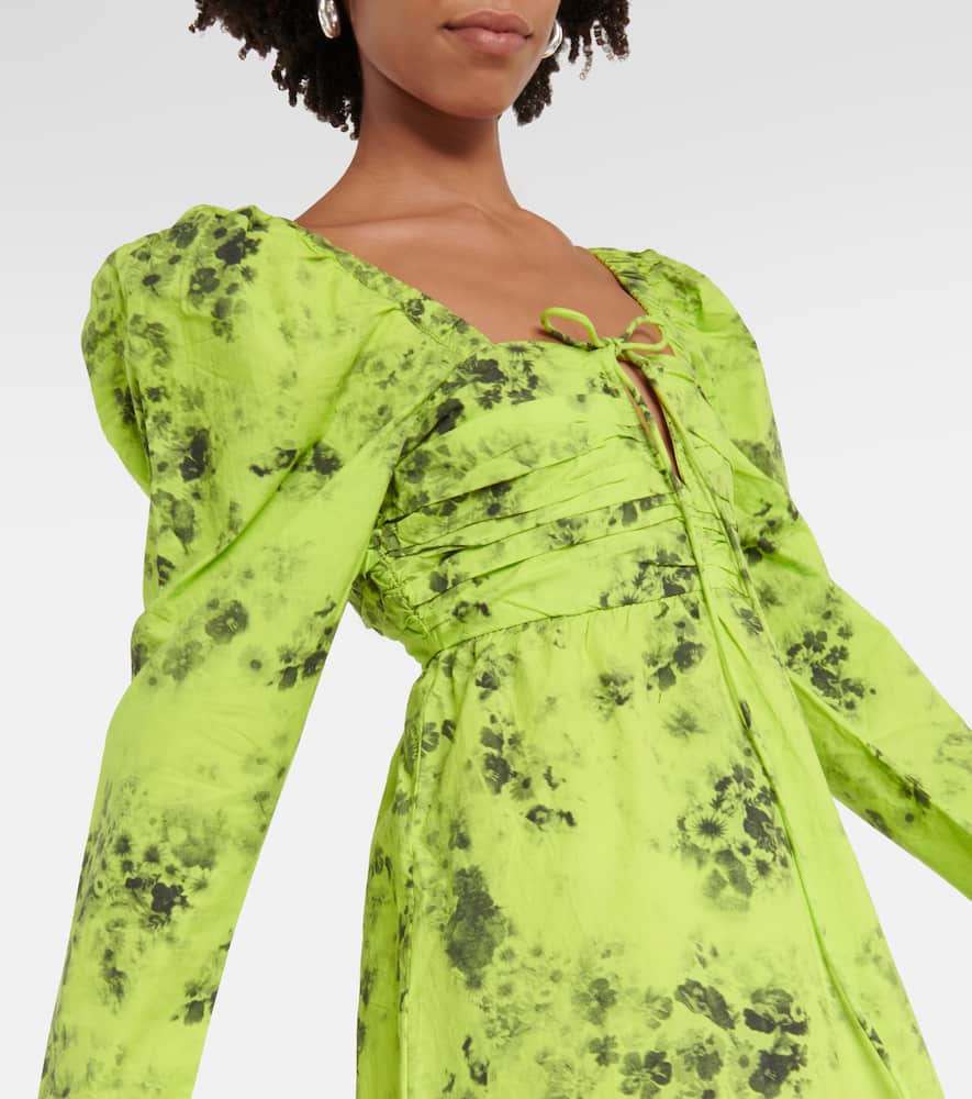 Ganni Printed cotton minidress