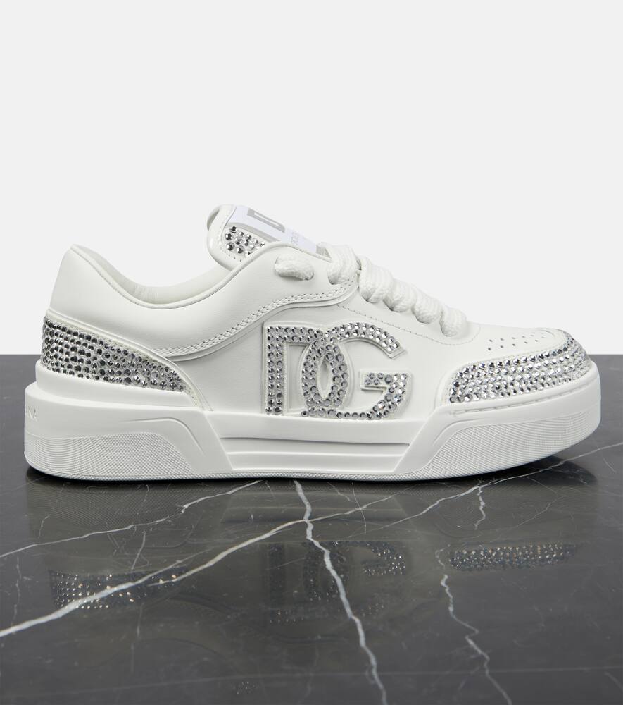 Dolce&Gabbana New Roma embellished leather sneakers
