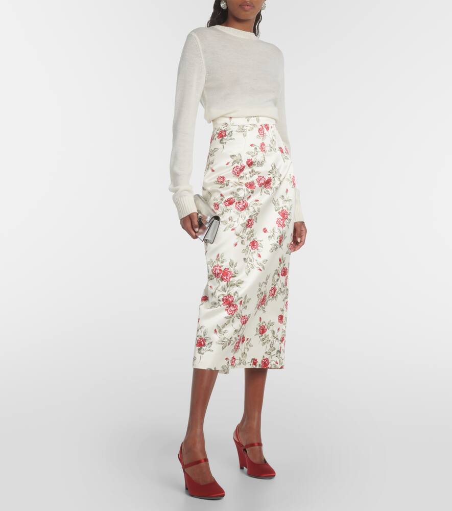 Emilia Wickstead Aster satin wedge pumps
