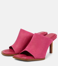 Jacquemus Les Mules Rond Carr√É¬© asymmetrical suede mules