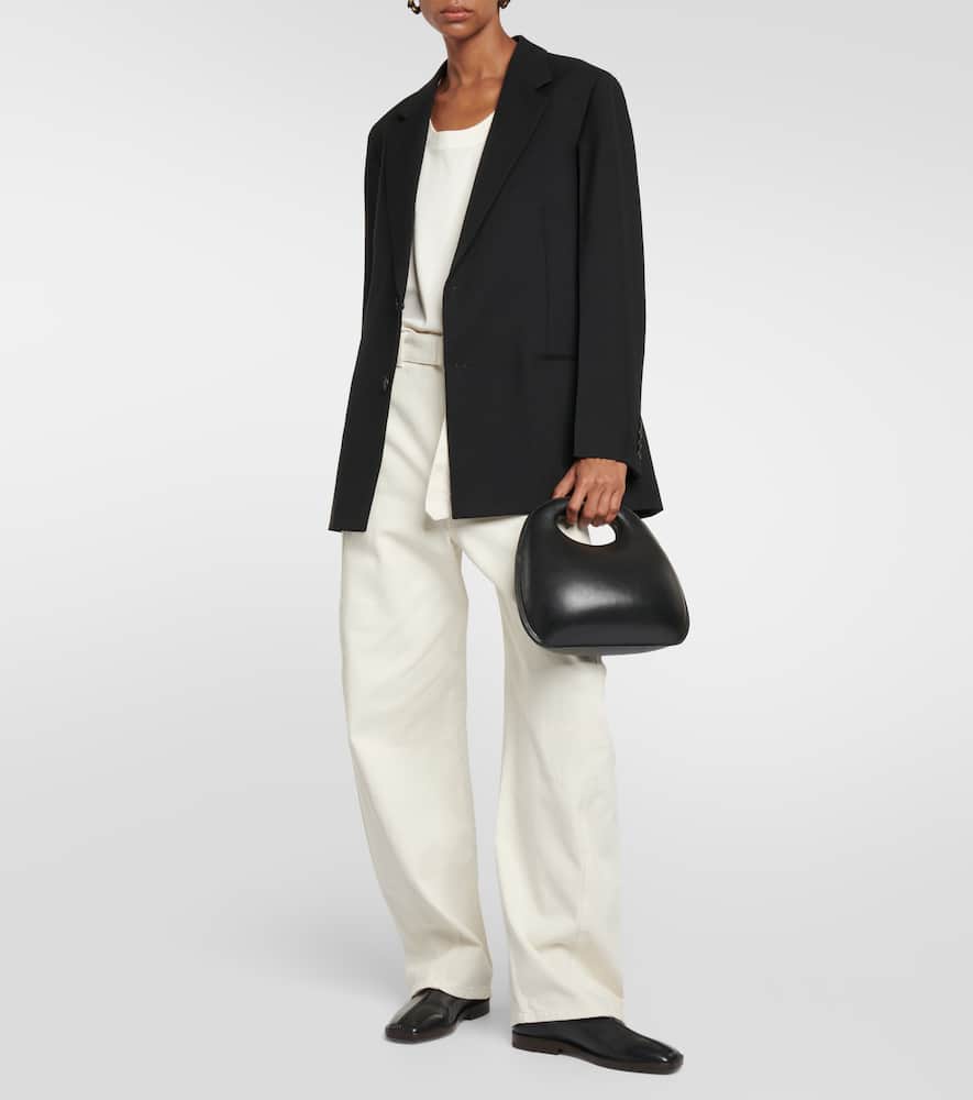 Lemaire Piped leather loafers