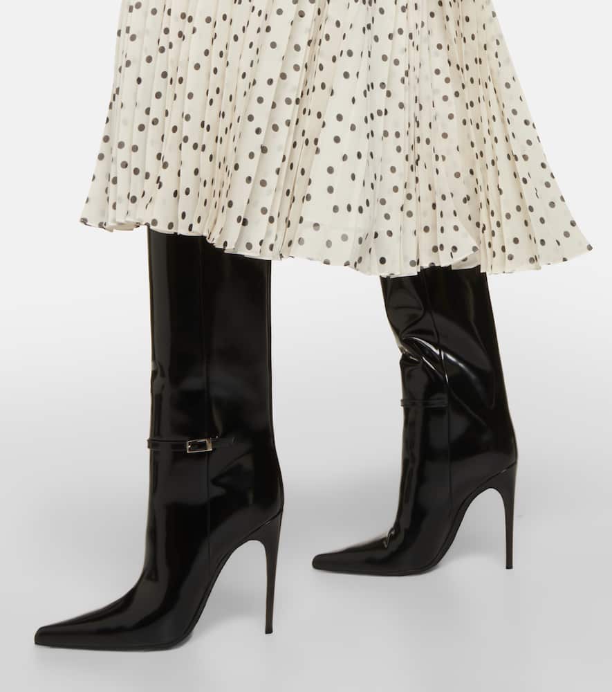 Saint Laurent Vendome 110 leather knee-high boots