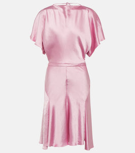 Victoria Beckham Draped satin minidress