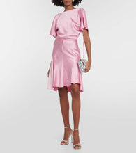 Victoria Beckham Draped satin minidress