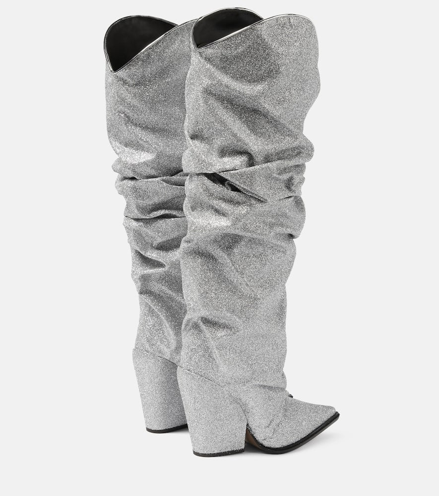 Alexandre Vauthier Glitter knee-high boots