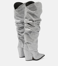 Alexandre Vauthier Glitter knee-high boots